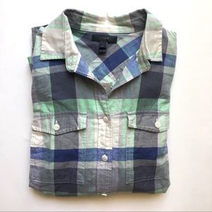 J. Crew Flannel Shirt sz 4 Like New Condition